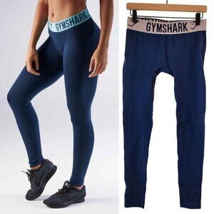 Gymshark Navy Blue Full Length Leggings Tights Activewear Pants Women's S